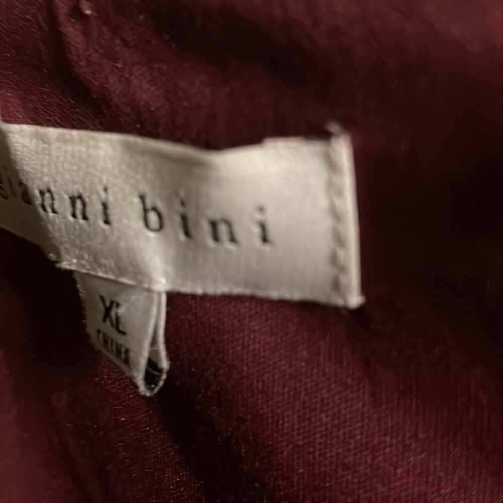 Gianni Bini Burgundy Thick Velvet Lined Racerback Camisole for Holidays XL - Picture 6 of 6